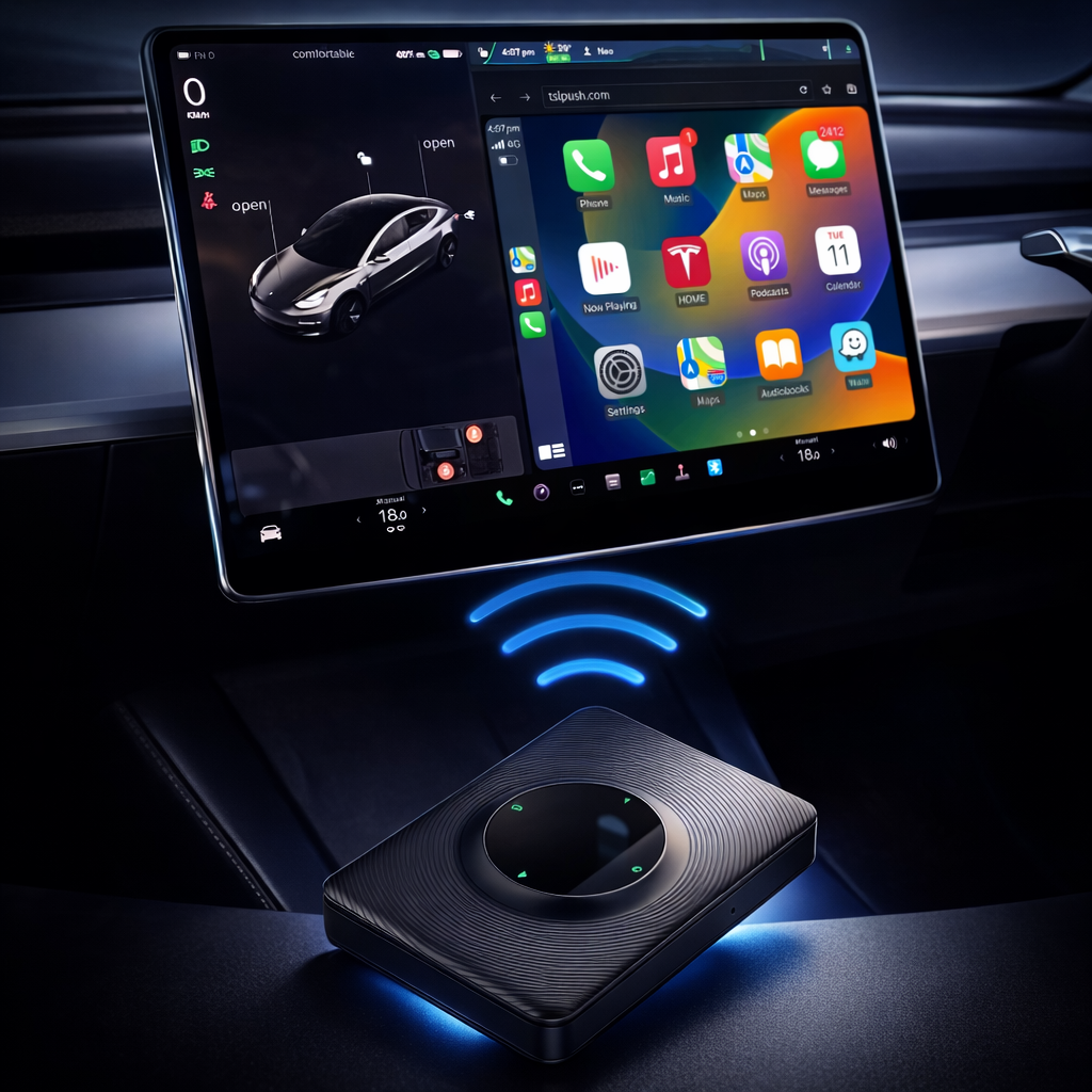 Tesla Wireless CarPlay & Android Auto Adapter | Plug & Play