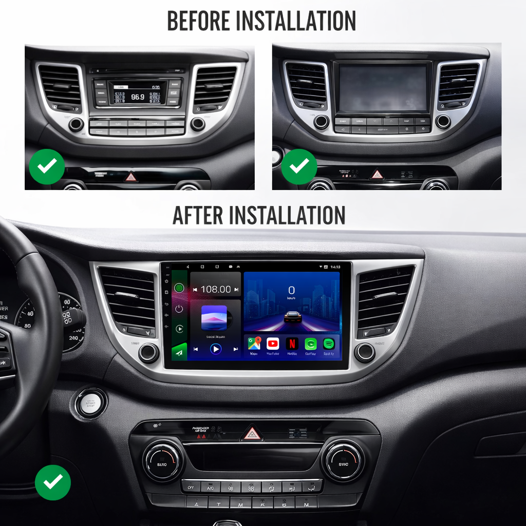 Hyundai ix35 Tucson 2015-2018 Android 15 Car Stereo Head Unit | CarPlay & Android Auto - Pluscenter