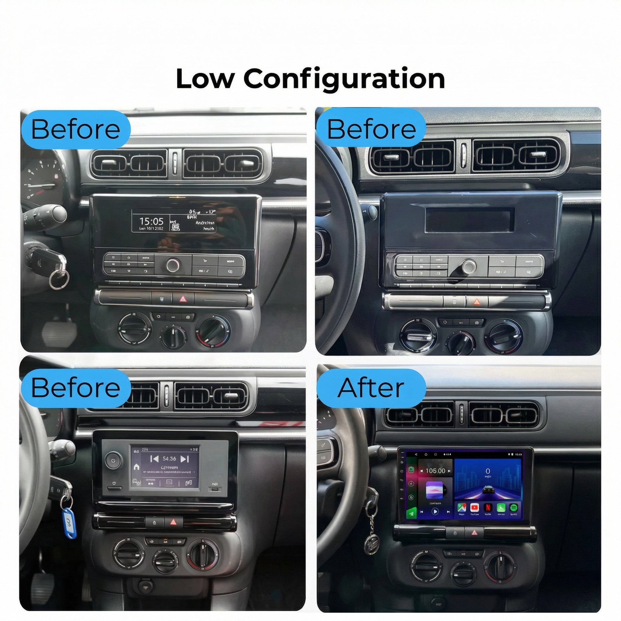 Citroen C3 & C3 Aircross 2017-2023 Android 14 Car Stereo Head Unit CarPlay Android Auto - Pluscenter