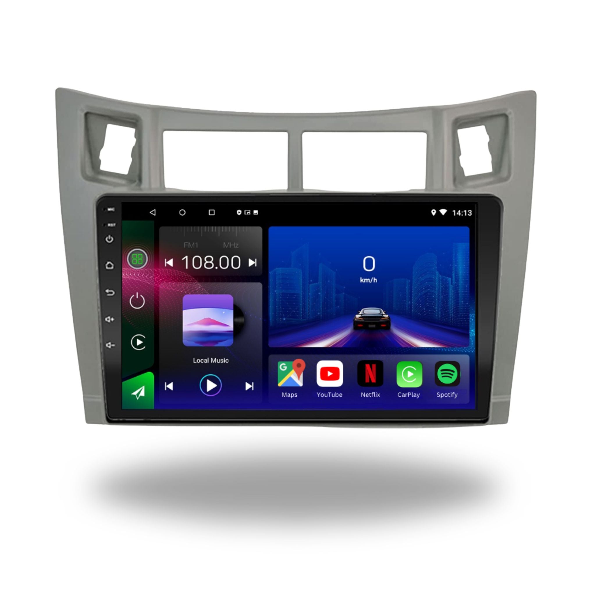 Toyota Yaris (2005–2012) Android 14 Car Stereo – Touchscreen Head Unit with Wireless CarPlay & Android Auto - Pluscenter