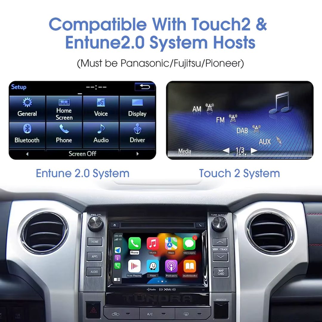 For Toyota Wireless Apple CarPlay Retrofit Android Auto Touch 2 & Entune 2.0 - Pluscenter