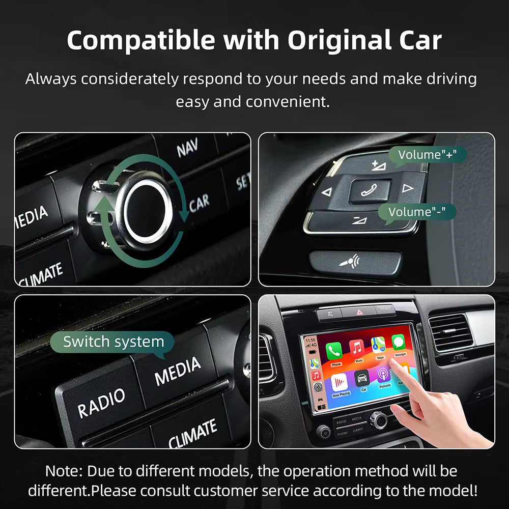 For Volkswagen Touareg Wireless Apple CarPlay Retrofit Android Auto - Pluscenter